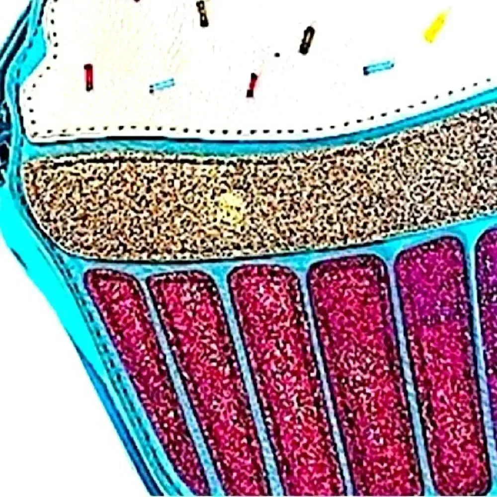 🌴 Cupcake Crossbody Purse – Pink Glitter Frosting